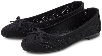 Lascana Ballerina Freizeitschuh kleinen Cut-Outs schwarz