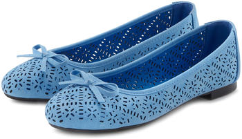 Lascana Ballerina Slipper kleinen Cut-Outs blau königsblau