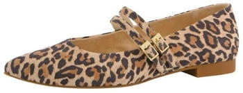 Paul Green Leder Ballerinas leopard schwarz