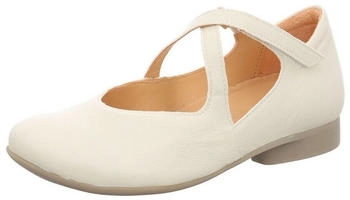 Think Nappaleder Riemchenballerina hellbeige
