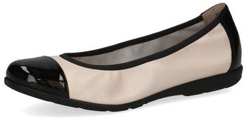 Caprice Ballerina cream schwarz