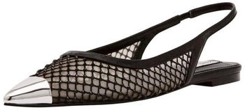 Steve Madden Leder Textil Ballerinas schwarz