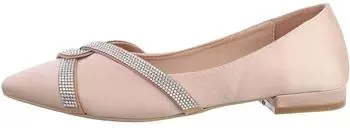 Ital Design Schlupfschuhe Freizeit Ballerina Blockabsatz beige 82095502