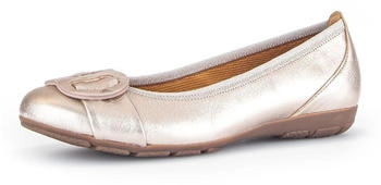 Gabor Ballerina flache Schuhe goldfarben