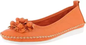 Andrea Conti Damen Ballerina Slipper Leder Keilabsatz 0027987