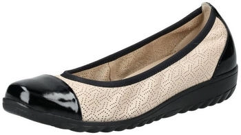 Caprice Ballerinas beige schwarz Leder