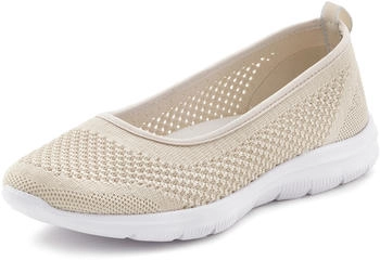 Lascana Ballerinas beige unifarben sportlich Artikel-Nr