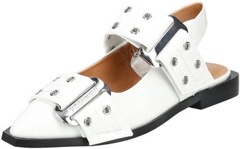 Steve Madden Lederimitat Ballerinas weiß