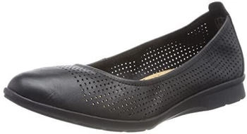 Clarks Jenette Ease Ballet Flat schwarz leder
