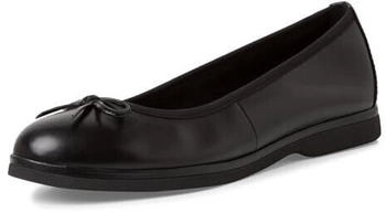 Marco Tozzi Ballerinas Leder Schleife schwarz