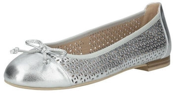 Caprice Ballerinas Leder silber