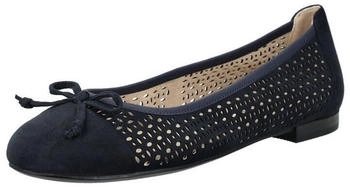 Caprice Ballerinas blau schwarz Lochmuster