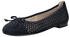 Caprice Ballerinas blau schwarz Lochmuster