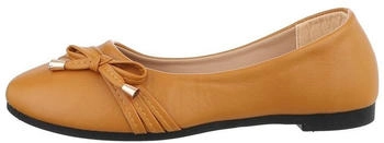 Ital Design Ballerinas Klassische Ballerinas TD2218- Kunstleder camel