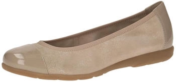 Caprice Ballerinas Leder lack sand