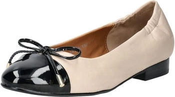 Everybody Shoes Ballerina beige schwarz