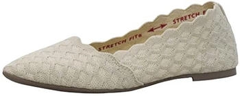 Skechers Cleo-Scalloped Knit Skimmer Ballerina flach natural