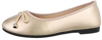 Ital Design Ballerinas klassisch Kunstleder gold TD2220-