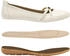 Dream Pairs Ballerinas Kreuzriemenbesatz weiß