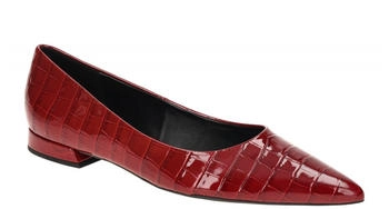 Högl Ballerina Pumps rot schwarz Kroko Lack 1807
