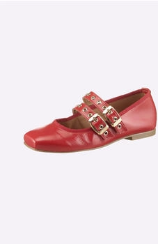 Heine Ballerina Glattleder Lackleder modisch rot