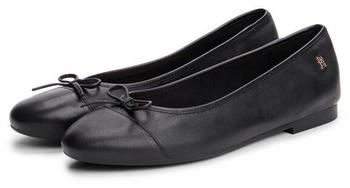Tommy Hilfiger TOE CAP LEATHER BALLERINA schwarz