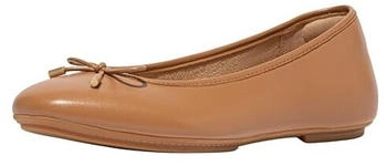 FitWear Delicato Bow Soft Leather Ballet Flats desert tan