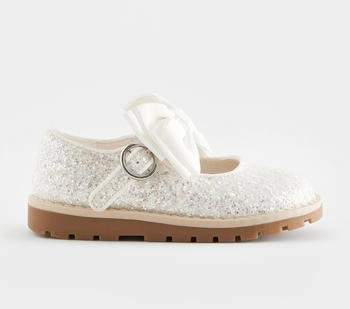 Next Fashion Ballerina silber/weiß