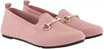 Ulla Popken Knitted Ballerinas Decorative Clasp Changeable Footbed hell rosa