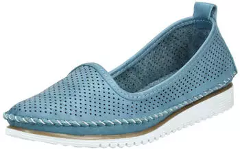 Andrea Conti Leather Ballerina Flats jeans