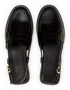 Marc O'Polo Glossy Cowhide Leather Loafer schwarz