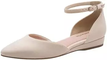 Tamaris Damen Ballerina mit Strap beige