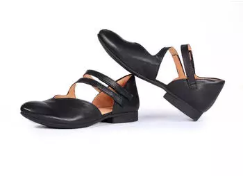 Think Ballerinas Leather schwarz