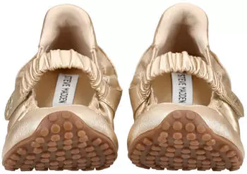 Steve Madden Ballerinas Faux Leather Strap Ballet Flat gold
