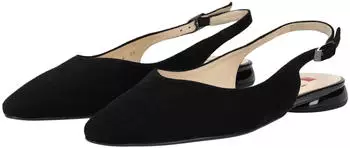 H&ouml;gl Ballerinas Veloursleder Ballerina schwarz/schwarz