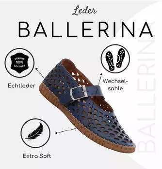 Gemini Gemini Women's Ballet Flat blau
