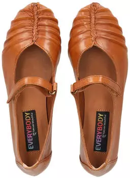 Everybody Shoes Ballerinas Leather Strap Ballet Flat terra