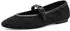 Marco Tozzi Women's Ballet Flats Feel Me Footbed Vegan Strap black comb