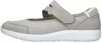 Waldl&auml;ufer K-IRA Soft Strap Ballerina Slip-On Shoe with Velcro Strap Comfort Shoe K-Width (634K31) grau/stein grau