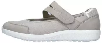 Waldl&auml;ufer K-IRA Soft Strap Ballerina Slip-On Shoe with Velcro Strap Comfort Shoe K-Width (634K31) silber/grau