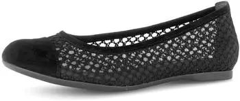 Gabor Ballet Slip-On Shoe in Summer Crochet Look schwarz