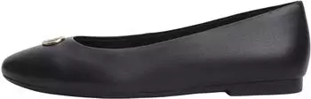 Tommy Hilfiger TH PLATE LEATHER BALLERINA schwarz
