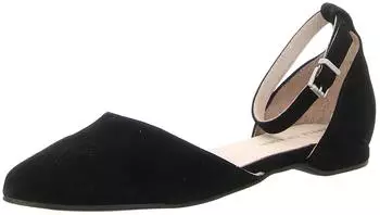 Apple of Eden Goat Suede Ballerina schwarz