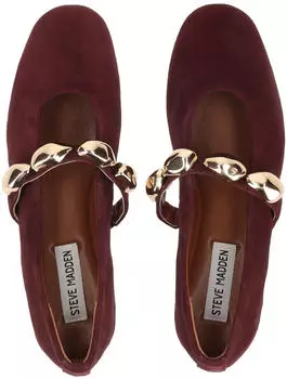 Steve Madden Textil Ballerinas dunkelrot