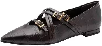 Tamaris Ballerina with Strap mocca croco