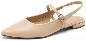 Dream Pairs Pointed Slingback Ballet Flats nude