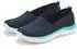 Lascana Ballerina Slip-On Sneaker Ultralight VEGAN navy/türkis