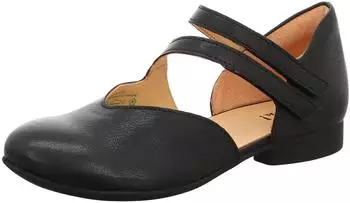 Think Think Ballerinas Leather Strap Ballerina schwarz