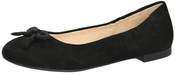 Caprice Ballerina (9-9-22102-28) black suede