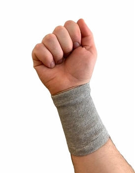Antar FabaCare Bandage Handgelenk, Handgelenkbandage aus Viskose aus Bambus, Handgelenkst&uuml;tze, Handgelenkschiene, antibakteriell, Gr&ouml;&szlig;e L (18-20 cm), grau